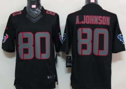 Nike Houston Texans #80 Andre Johnson Black Impact Limited Jersey