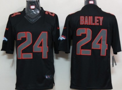 Nike Denver Broncos #24 Champ Bailey Black Impact Limited Jersey