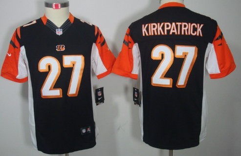 Nike Cincinnati Bengals #27 Dre Kirkpatrick Black Limited Kids Jersey 