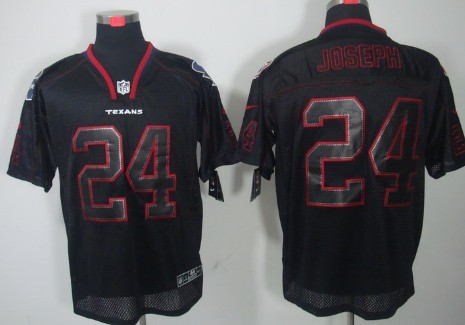 Nike Houston Texans #24 Johnathan Joseph Lights Out Black Elite Jersey 