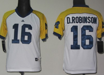 Michigan Wolverines #16 Denard Robinson White Kids Jersey 