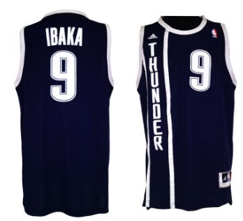 Oklahoma City Thunder #9 Serge Ibaka Revolution 30 Swingman 2013 Blue Jersey 