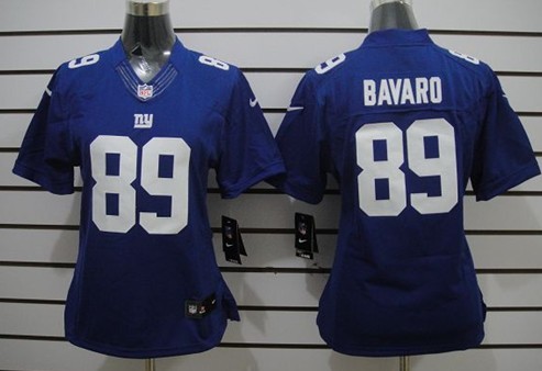 Nike New York Giants #89 Mark Bavaro Blue Limited Womens Jersey 