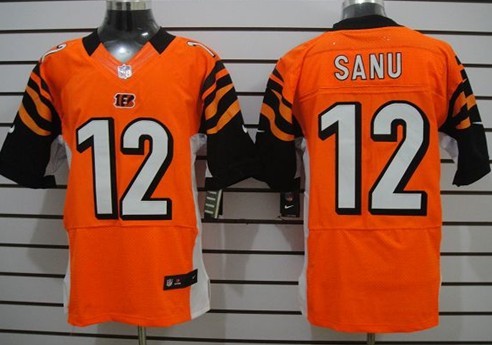 Nike Cincinnati Bengals #12 Mohamed Sanu Orange Elite Jersey