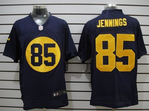 Nike Green Bay Packers #85 Greg Jennings Navy Blue Elite Jersey 