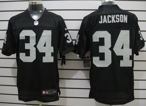 Nike Oakland Raiders #34 Bo Jackson Black Elite Jersey 