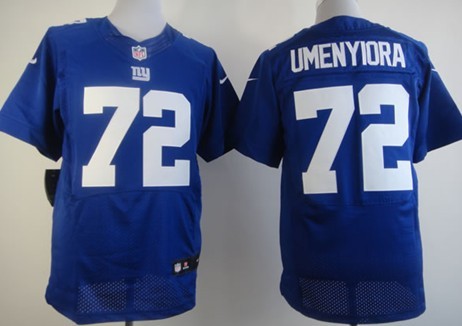 Nike New York Giants #72 Osi Umenyiora Blue Elite Jersey 