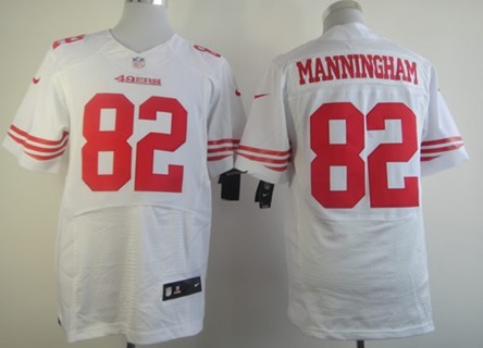 Nike San Francisco 49ers #82 Mario Manningham White Elite Jersey