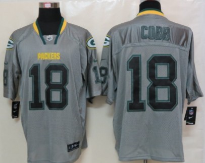 Nike Green Bay Packers #18 Randall Cobb Lights Out Gray Elite Jersey 