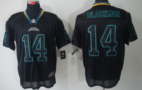 Nike Jacksonville Jaguars #14 Justin Blackmon Lights Out Black Elite Jersey 