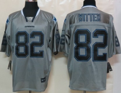 Nike Dallas Cowboys #82 Jason Witten Lights Out Gray Elite Jersey 