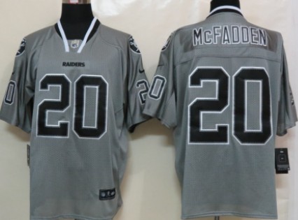 Nike Oakland Raiders #20 Darren McFadden Lights Out Gray Elite Jersey 