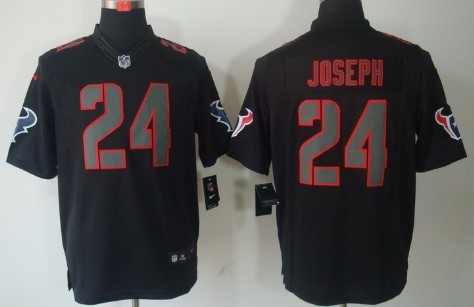 Nike Houston Texans #24 Johnathan Joseph Black Impact Limited Jersey 