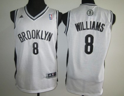 Brooklyn Nets #8 Deron Williams White Swingman Jersey 