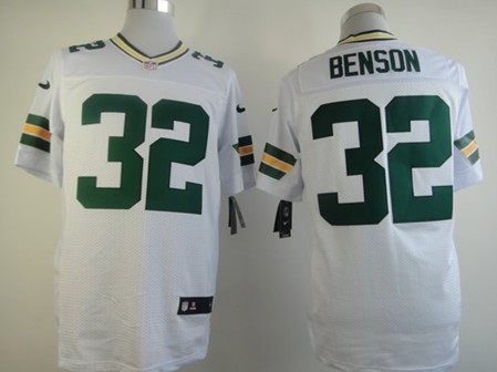 Nike Green Bay Packers #32 Cedric Benson White Game Kids Jersey 