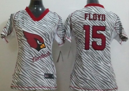 Nike Arizona Cardinals #15 Michael Floyd 2012 Womens Zebra Fashion Jersey 