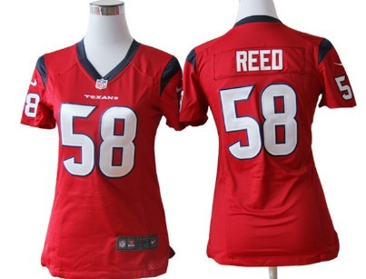 Nike Houston Texans #58 Brooks Reed Red Game Womens Jersey 