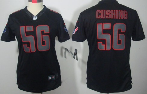 Nike Houston Texans #56 Brian Cushing Black Impact Limited Womens Jersey 