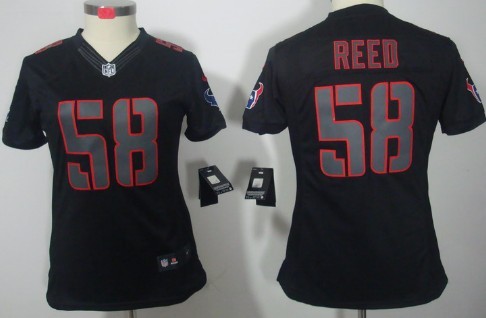 Nike Houston Texans #58 Brooks Reed Black Impact Limited Womens Jersey 