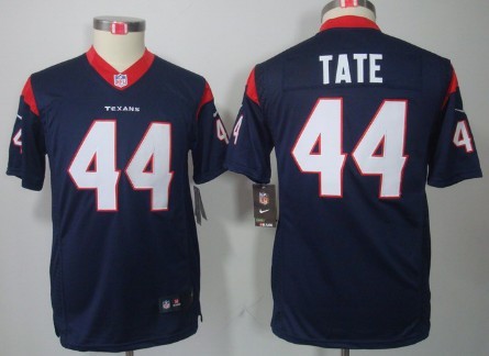 Nike Houston Texans #44 Ben Tate Blue Limited Kids Jersey 