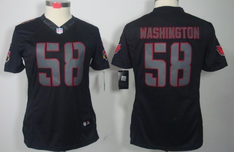 Nike Arizona Cardinals #58 Daryl Washington Black Impact Limited Womens Jersey 