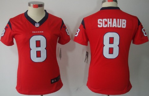 Nike Houston Texans #8 Matt Schaub Red Limited Womens Jersey 