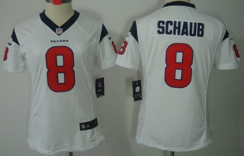 Nike Houston Texans #8 Matt Schaub White Limited Womens Jersey 