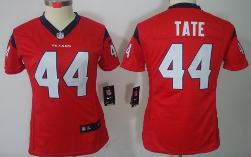 Nike Houston Texans #44 Ben Tate Red Limited Womens Jersey 