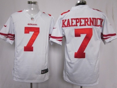 Nike San Francisco 49ers #7 Colin Kaepernick White Game Jersey