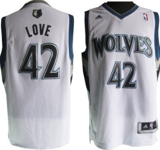 Minnesota Timberwolves #42 Kevin Love Revolution 30 Swingman White Jersey