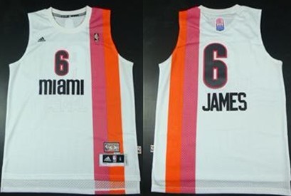 Miami Floridians #6 LeBron James ABA Hardwood Classic Swingman White Jersey