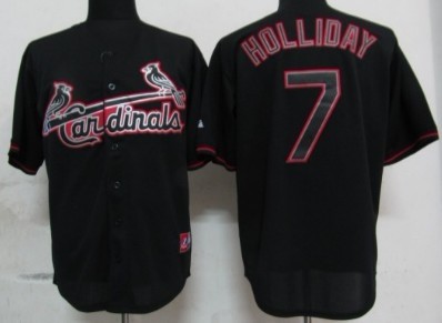 St. Louis Cardinals #7 Matt Holliday Black Fashion Jersey