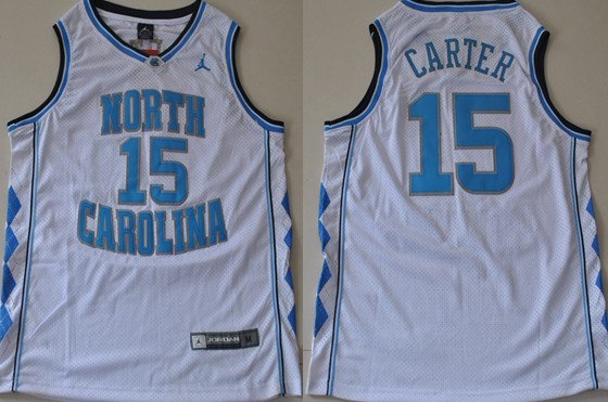 North Carolina Tar Heels #15 Vince Carter White Swingman Jersey 