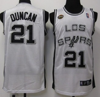 San Antonio Spurs #21 Tim Duncan Latin Nights White Swingman Jersey 