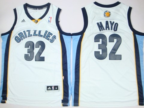 Memphis Grizzlies #32 O.J. Mayo Revolution 30 Swingman White Jersey 