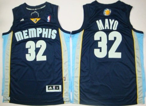 Memphis Grizzlies #32 O.J. Mayo Revolution 30 Swingman Navy Blue Jersey 