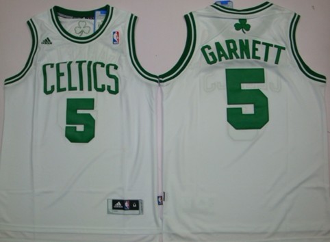 Boston Celtics #5 Kevin Garnett Revolution 30 Swingman White Jersey 