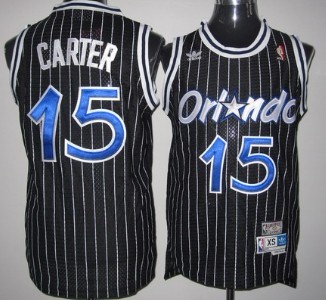 Orlando Magic #15 Vince Carter Black Swingman Throwback Jersey