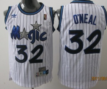 Orlando Magic #32 Shaquille O'neal White Swingman Throwback Jersey