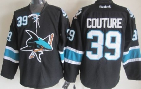 San Jose Sharks #39 Logan Couture Black Third Jersey 