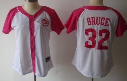 Cincinnati Reds #32 Jay Bruce 2012 Fashion Womens by Majestic Athletic Jersey 