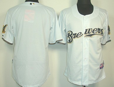 Milwaukee Brewers Blank White Jersey 