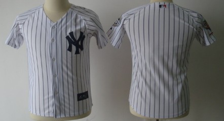 New York Yankees Blank White Kids Jersey 