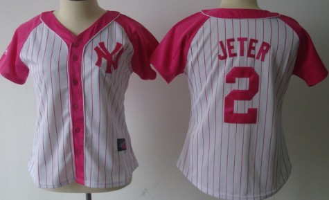 New York Yankees #2 Derek Jeter 2012 Fashion Womens by Majestic Athletic Jersey 