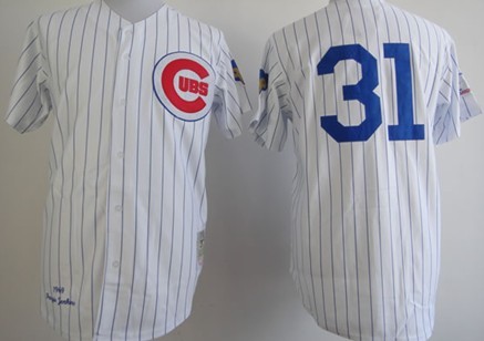 Chicago Cubs #31 Ferguson Jenkins 1969 White Throwback Jersey 