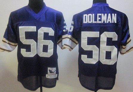 Minnesota Vikings #56 Chris Doleman Purple Throwback Jersey