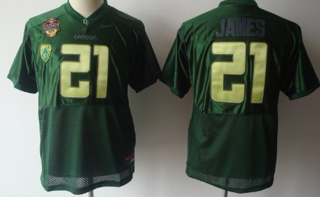 Oregon Ducks #21 LaMichael James Green Kids Jersey