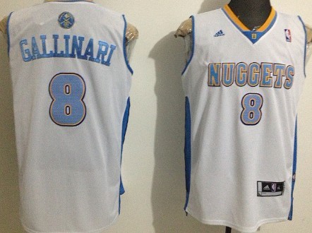 Denver Nuggets #8 Danilo Gallinari Revolution 30 Swingman White Jersey 