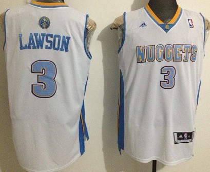 Denver Nuggets #3 Ty Lawson Revolution 30 Swingman White Jersey 