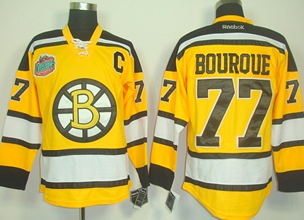 Boston Bruins #77 Ray Bourque Yellow Jersey